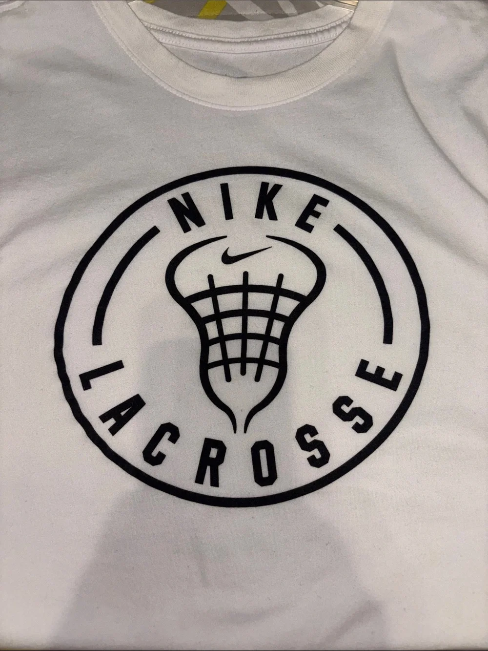 Nike White Lacrosse Graphic Short Sleeve Tee